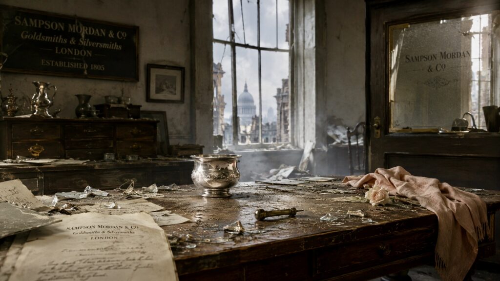 Abandoned silversmith workshop with vintage relics