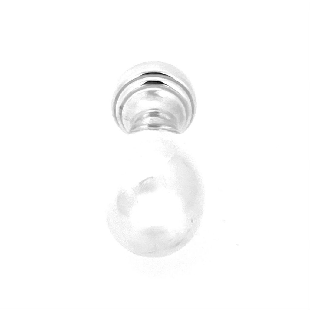Miniature antique silver seal with letter M matrix