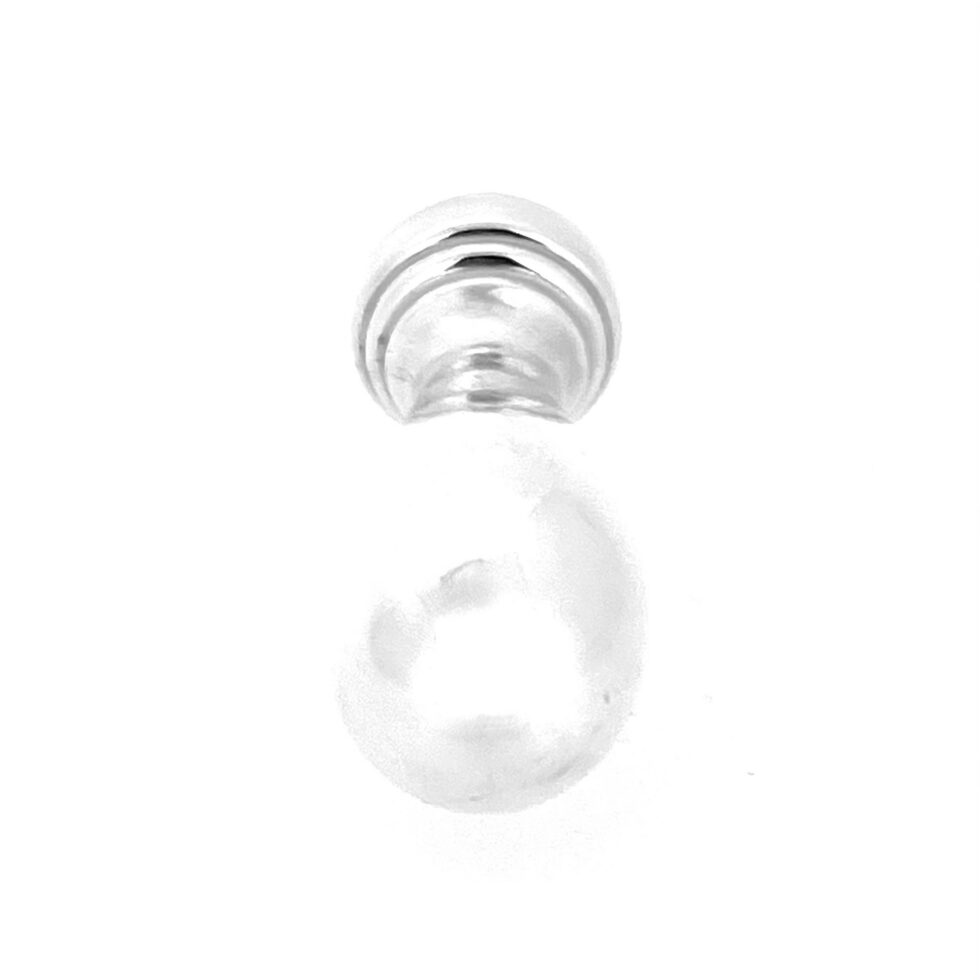 Miniature antique silver seal with letter M matrix