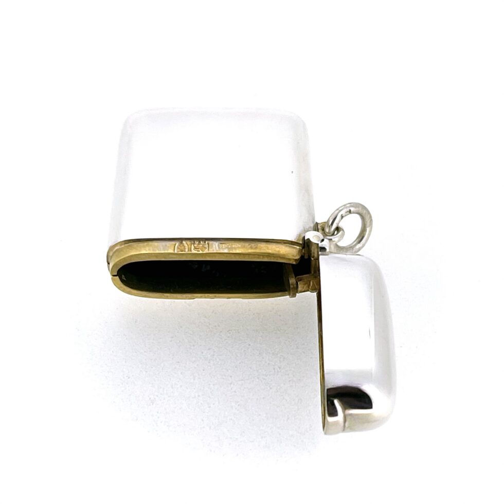 Sampson Mordan vesta case with sprung match compartment lid open