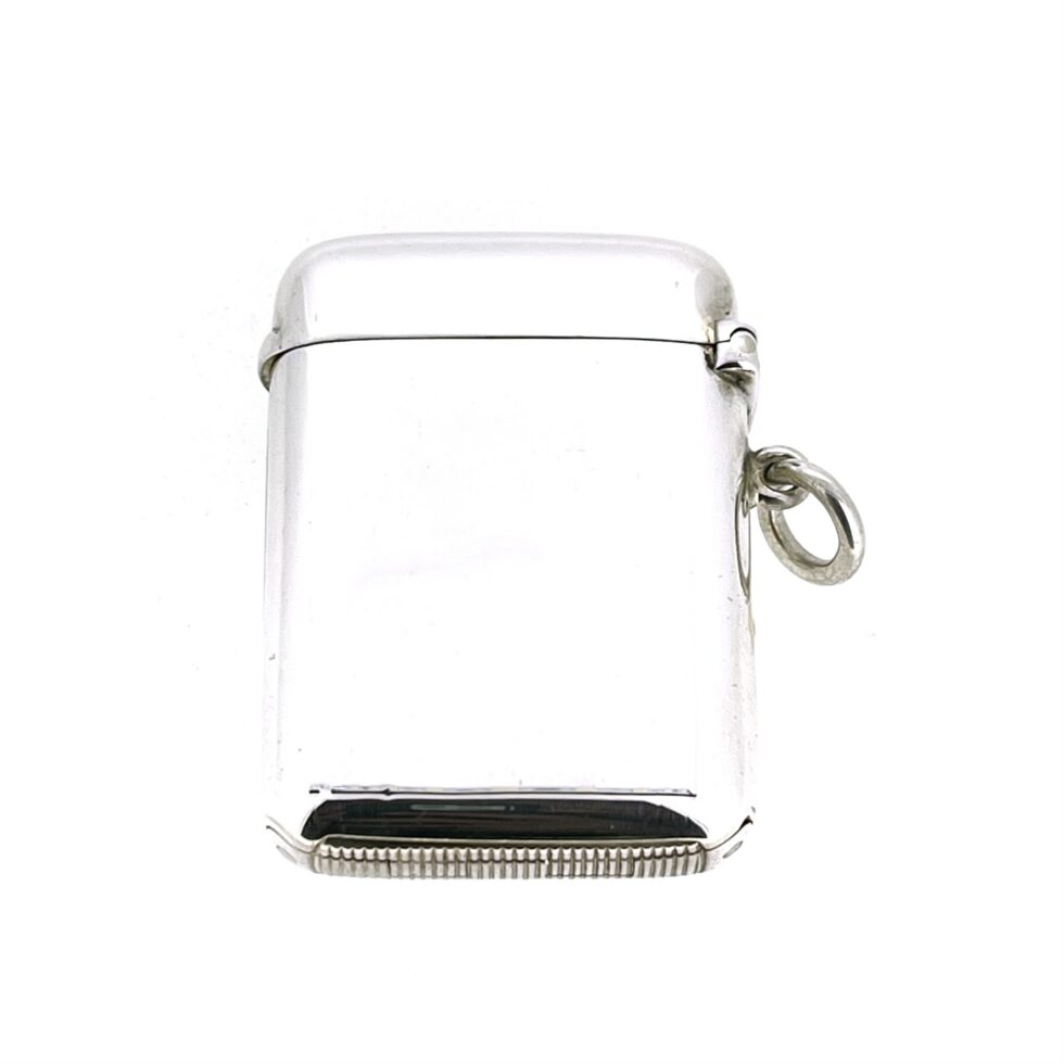 Rounded silver body of the Sampson Mordan hidden photograph pocket case
