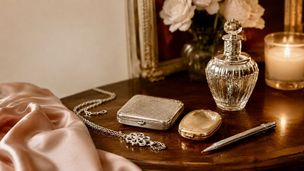 Elegant vintage vanity still-life